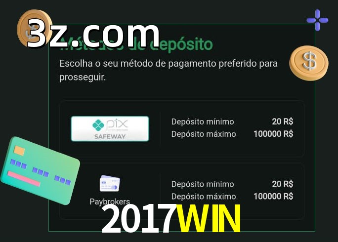 O cassino 2017WINbet oferece uma grande variedade de métodos de pagamento